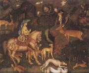 Antonio Pisanello The Vision of Saint Eustace oil on canvas